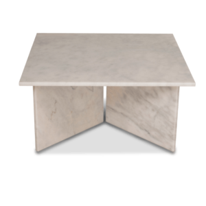 Vega hvid marmor sofabord, 90x90