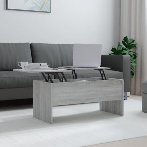 Sofabord 102x50,5x46,5 cm konstrueret træ grå sonoma-eg