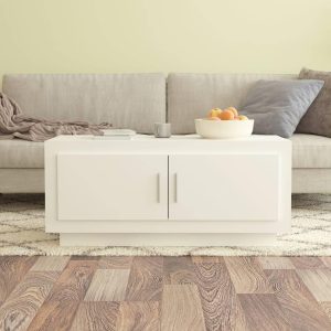 Sofabord 102x50x45 cm konstrueret træ hvid