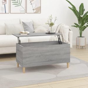 Sofabord 90x44,5x45 cm konstrueret træ sonoma-eg grå