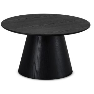 Tango sofabord, rund - sort egefinér (Ø80)