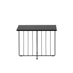 VENTURE DESIGN Dayton sofabord, kvadratisk - sort MDF og sort stål (60x60)
