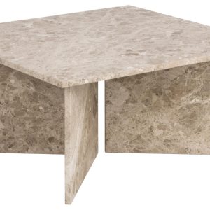 ACT NORDIC Vega sofabord, kvadratisk - brun marmor (90x90)