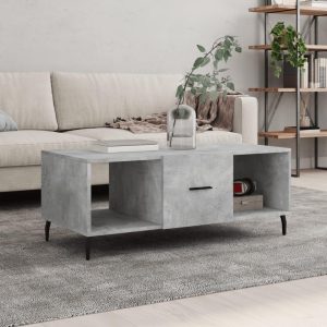 Sofabord 102x50x40 cm konstrueret træ betongrå