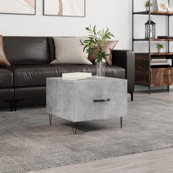 Sofabord 50x50x40 cm konstrueret træ betongrå