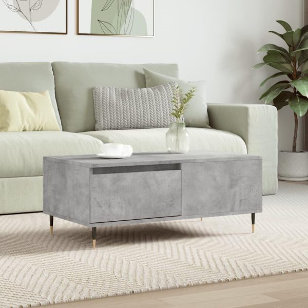 Sofabord 90x50x36,5 cm konstrueret træ betongrå