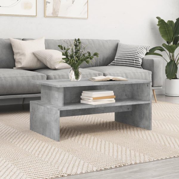 Sofabord 90x55x42,5 cm konstrueret træ betongrå