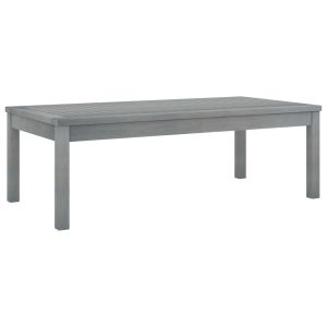 Sofabord 100x50x33 cm massivt akacietræ grå