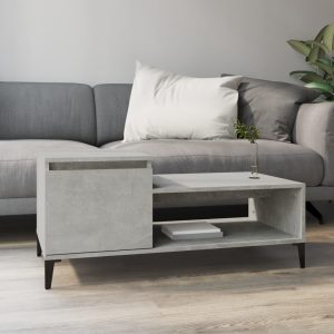 Sofabord 100x50x45 cm konstrueret træ betongrå