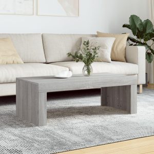 Sofabord 102x50x36 cm konstrueret træ grå sonoma-eg